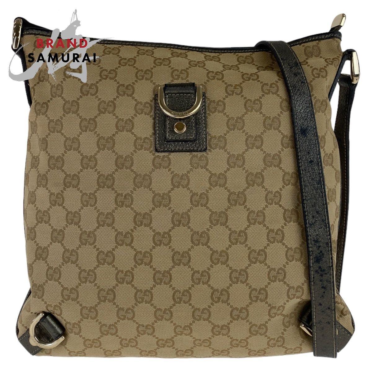 【美品】グッチ ショルダーバッグ クロスボディ GG キャンバス レザー 美品/大人気品】グッチ GUCCI ショルダーバッグ クロスボディ GG