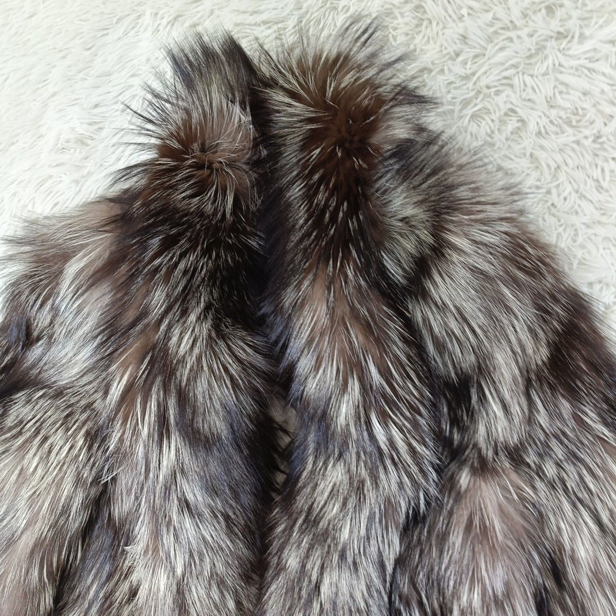 シルバーフォックス サガフォックス ファーコート リアルファー 貂 本