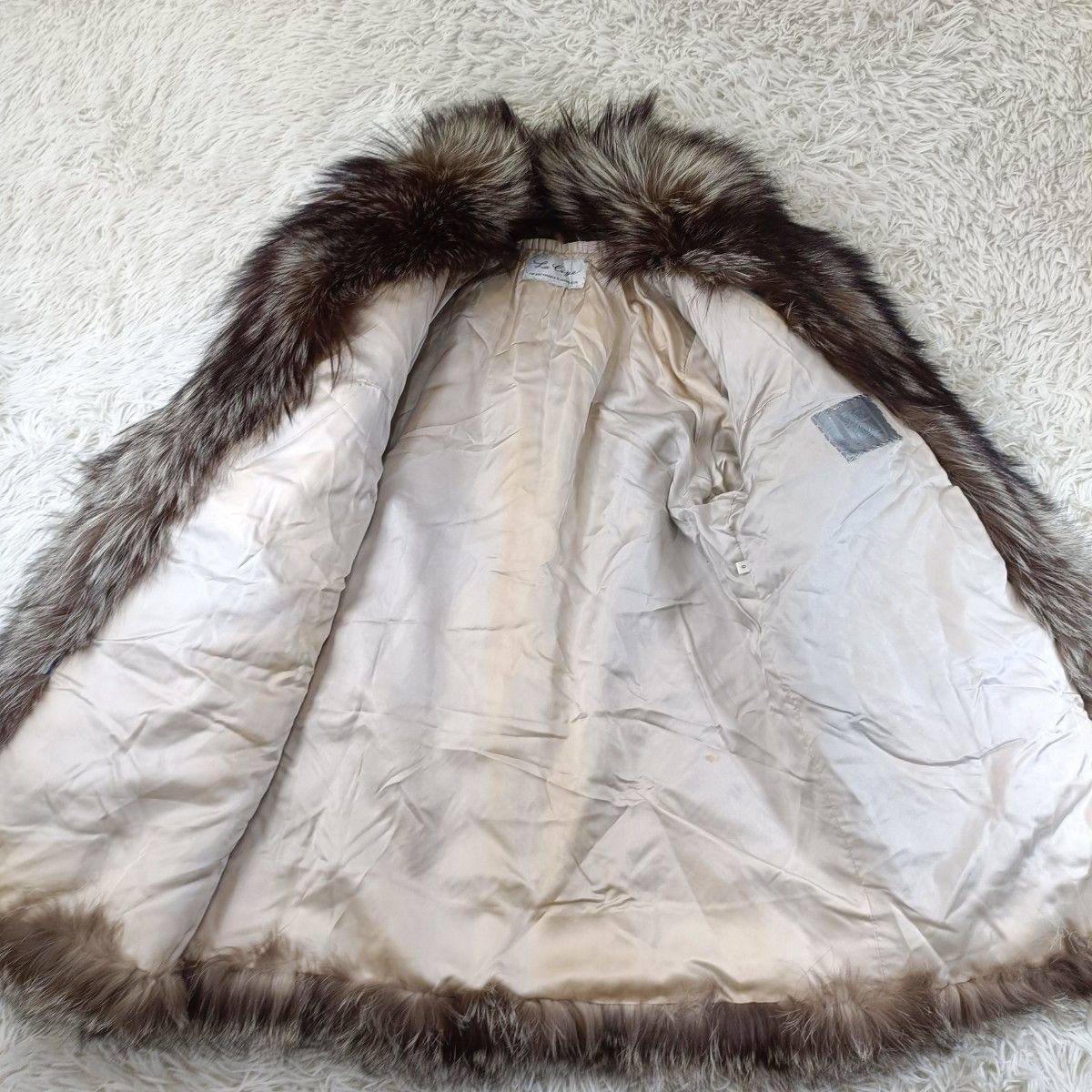 シルバーフォックス サガフォックス ファーコート リアルファー 貂 本