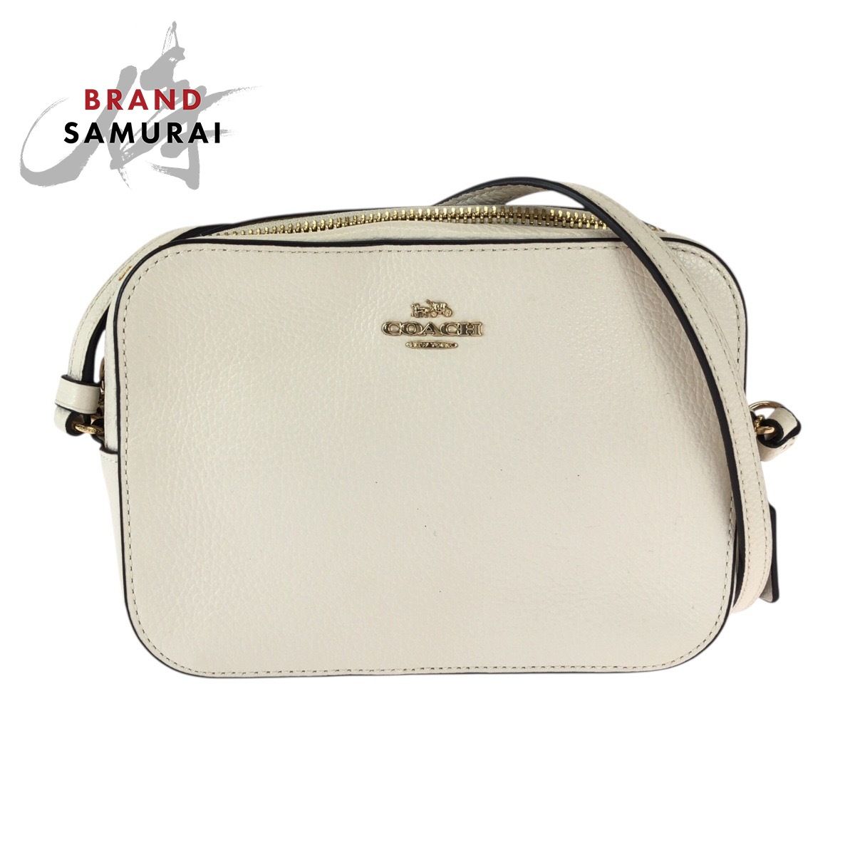 美品！COACHレディースショルダーバック ホワイト コーチ ミニ 