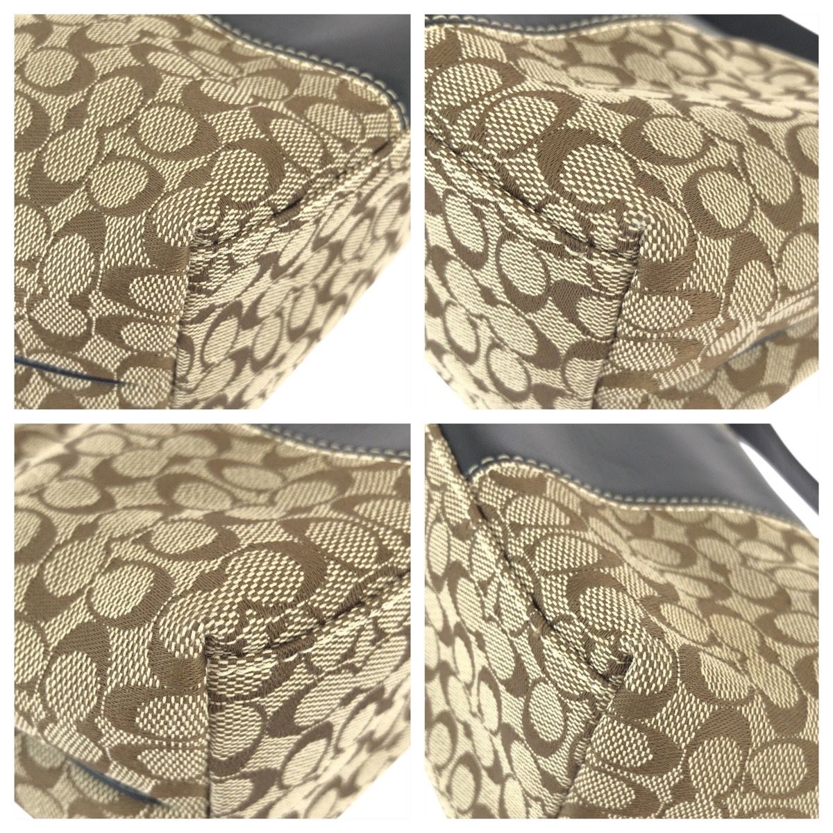レディース 美品 COACH コーチ シグネチャー ベージュ ブラウン 