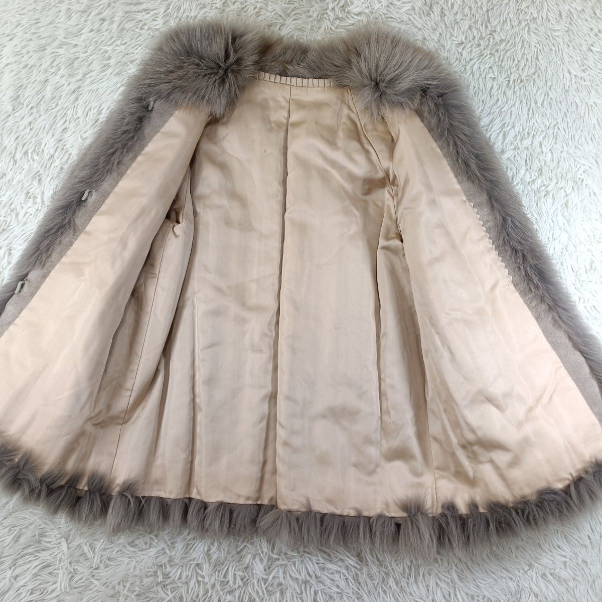 染めフォックス ブルーフォックス ファーコート リアルファー 貂 本