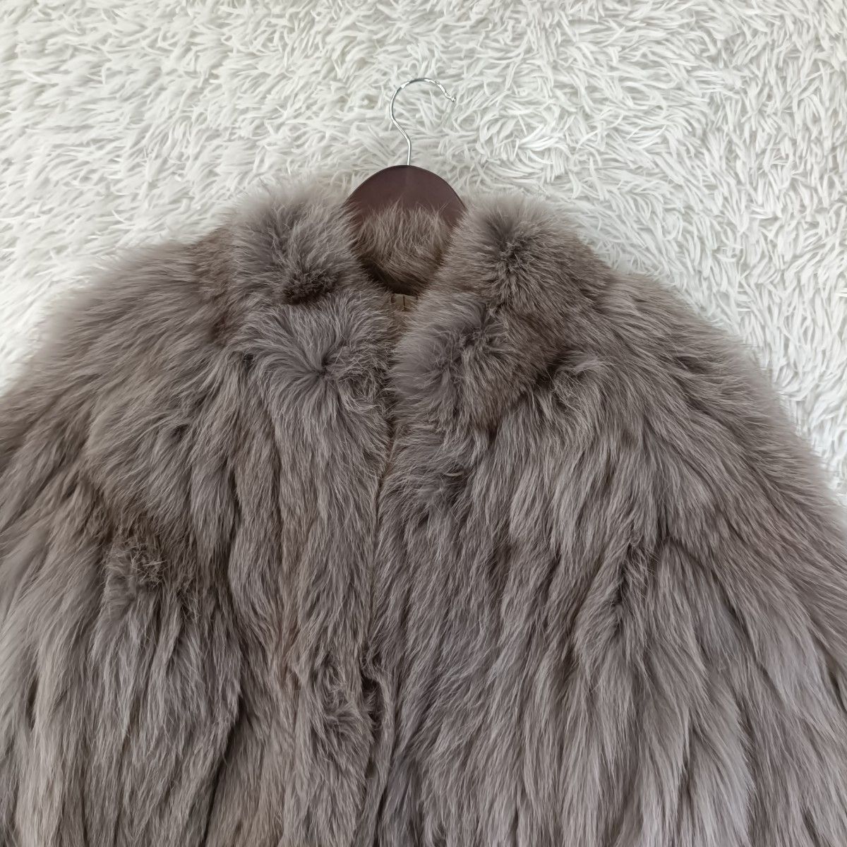 染めフォックス ブルーフォックス ファーコート リアルファー 貂 本