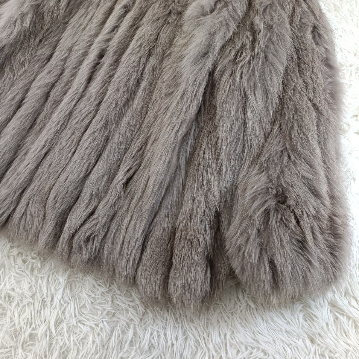 染めフォックス ブルーフォックス ファーコート リアルファー 貂 本