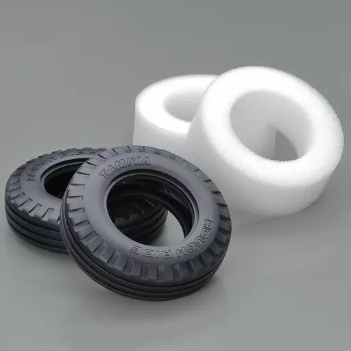 [Used] 2 radio-controlled rough rib tires (with inner sponge) “RC spare parts series No. 1716” [51716]