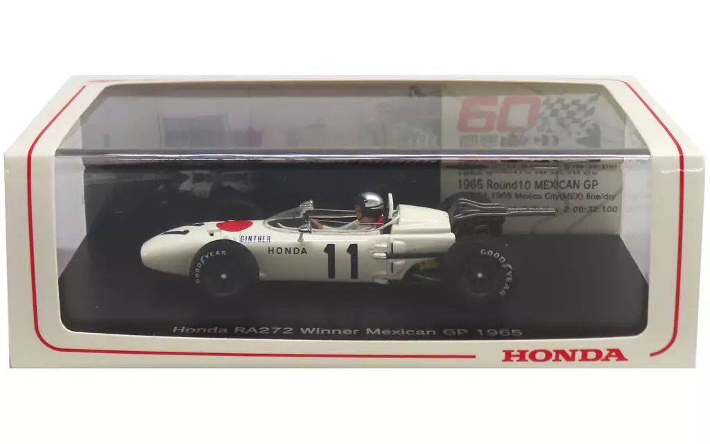 【】ミニカー 1/43 Honda RA272 Winner Mexican GP 1965 #11(ホワイト) [ZBE10FH251A00]