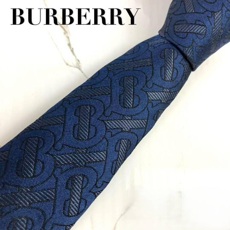 未使用に近い 現行モデル BURBERRY バーバリー ネクタイ TBモノグラム