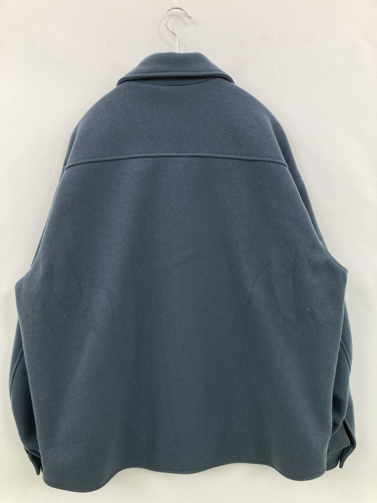 セールDOUBLE ZIP COVERALL KNIT JACKET &frasl; ダブルジップカバーオール RAGEBLUE ブルゾン M ブルー ウール・ニット 無地 ミドル丈 フードなし ボタン留め