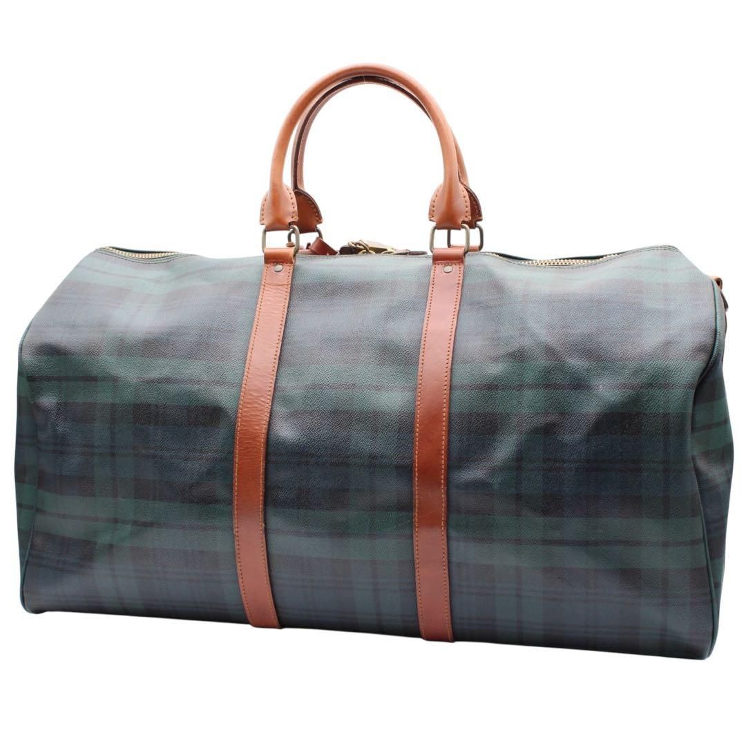 美品】PoloRalphLauren タータンチェック ボストンバッグ PVC - メルカリ