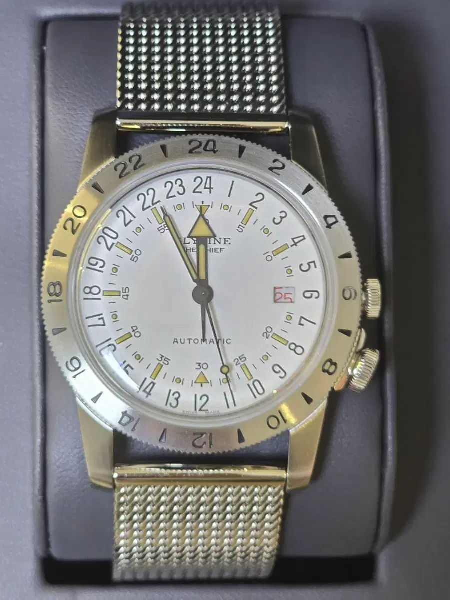 GLYCINE エアマン ヴィンテージ ザ チーフ GL 0470 GMT ボックスフルセット