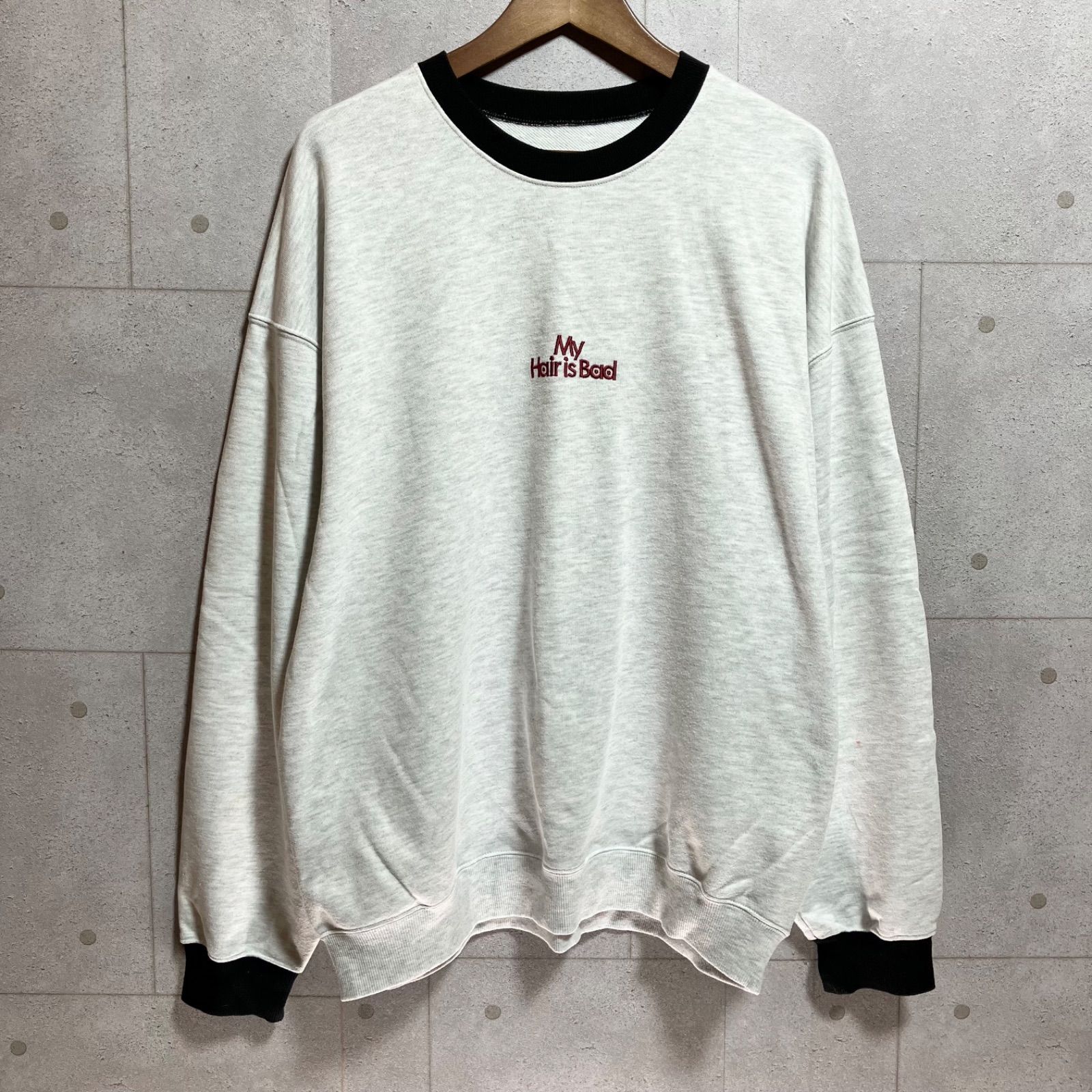 My Hair is Bad マイヘア リンガー 刺繍 スウェット トレーナー プル
