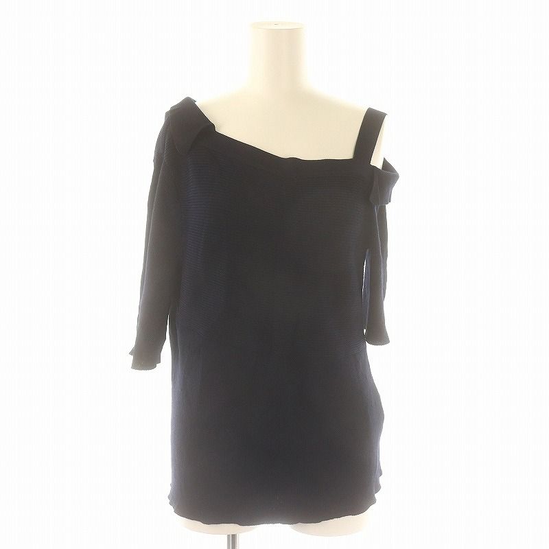 アディアム ADEAM 23年製 オフショルニット カットソー 七分袖 リブ S