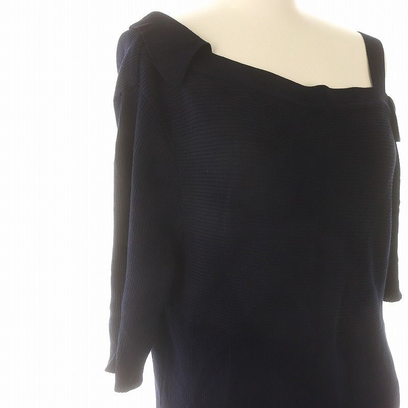 アディアム ADEAM 23年製 オフショルニット カットソー 七分袖 リブ S