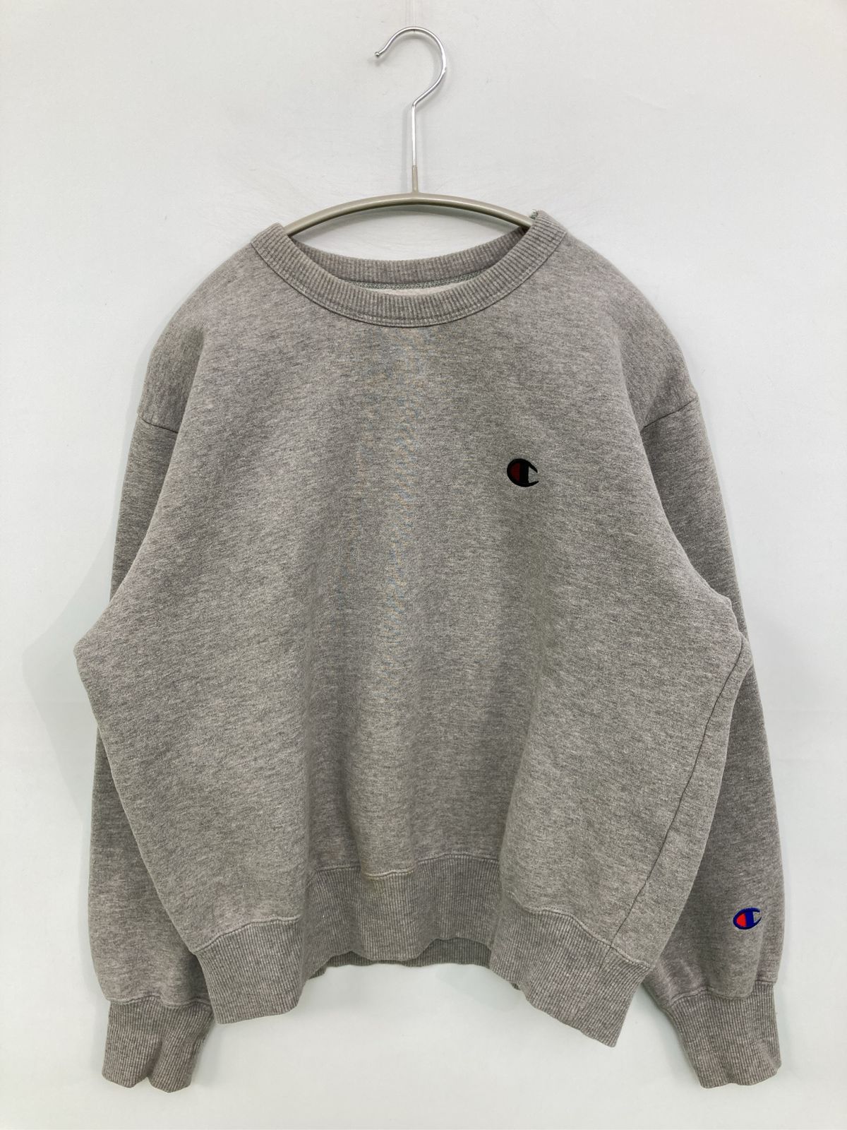 チャンピオン クルーネック スウェット シャツ グレー 裏起毛 M 