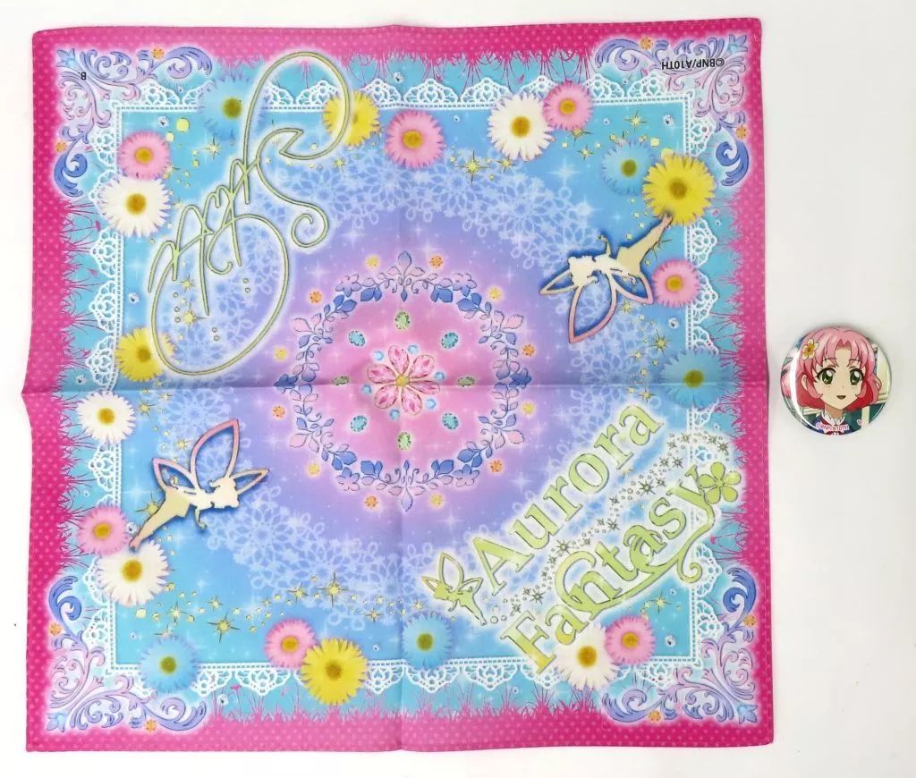 アイカツ サイン入りハンカチ 缶バッジ 北大路さくら メモリアル