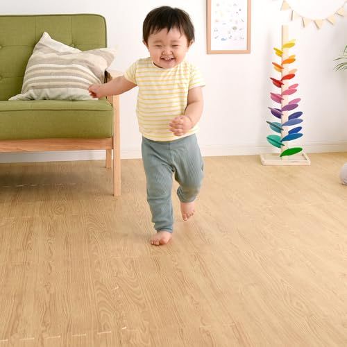 タンスのゲン ジョイントマット 大判59cm 厚み10mm 6畳用 32枚組 木目調 防音 保温性 床暖房対応 ノンホルムアルデヒド サイドパーツ付き オーク 18700013 10 68609 e 4cbbb645