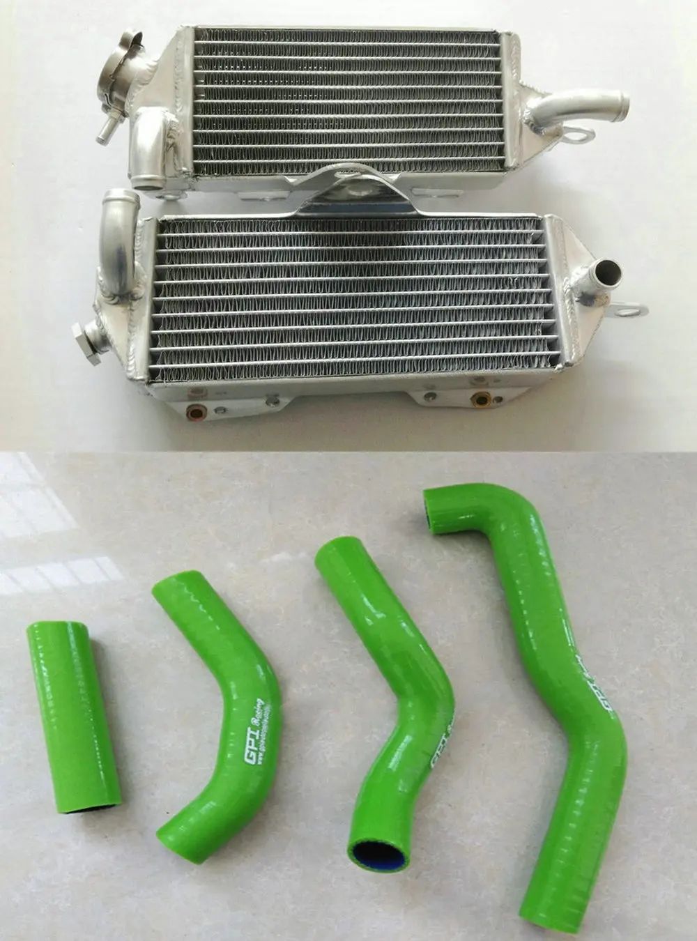 アルミラジエーター + シリコンホース カワサキ KX250 KX 250 1987