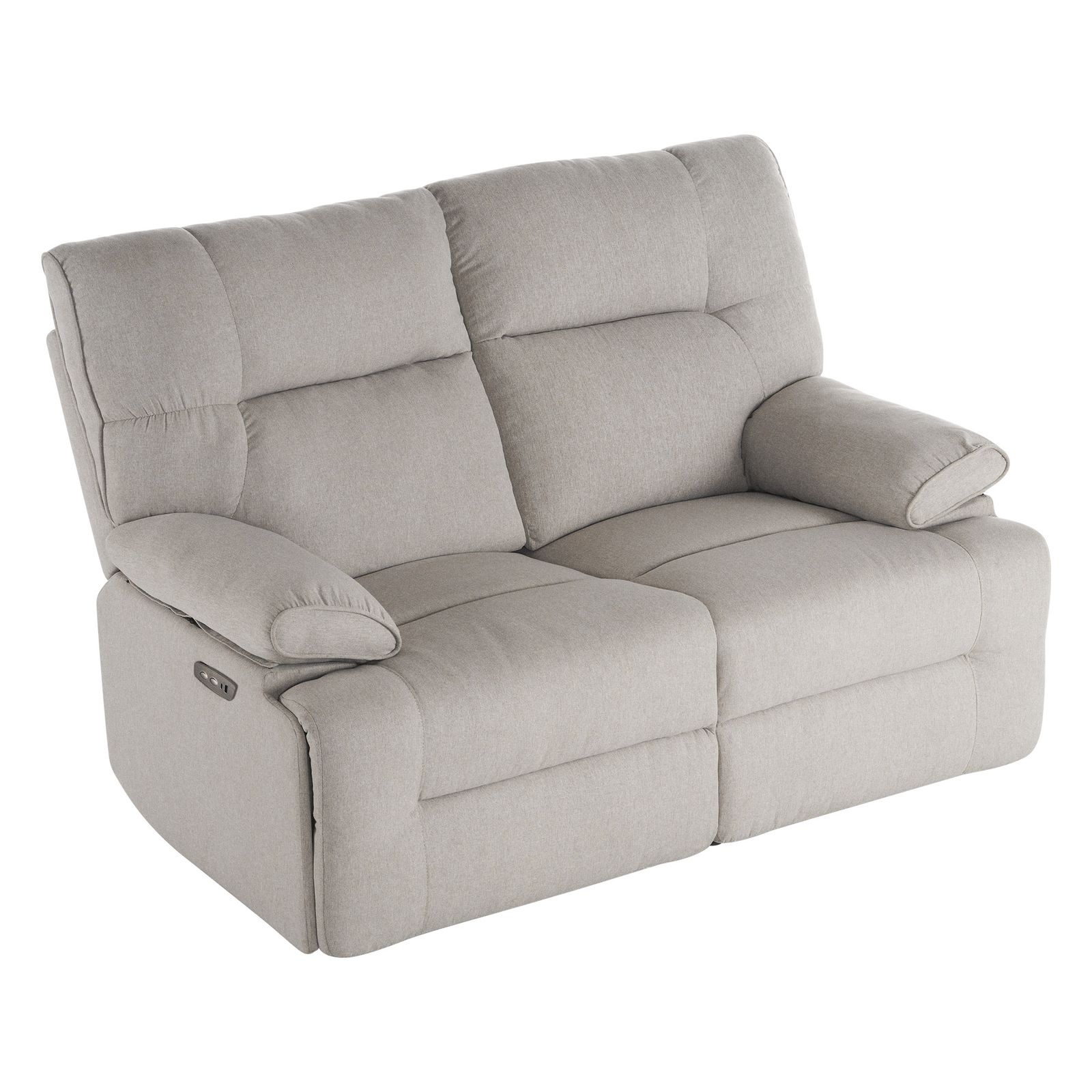 リクライニングチェア リクライニングソファ 2人掛け ファブリック 電動 リクライニング 左右独立調節150° オットマン一体型 パーソナルチェアー 電動ソファ 耐圧分散 リクライニングチェアグレー