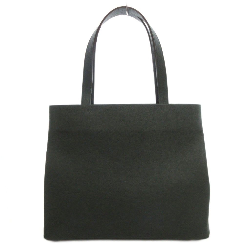 新進工房 SINSIN 大人革袋 2.0 ヨコ型 トートバッグ 手提げ レザー 緑