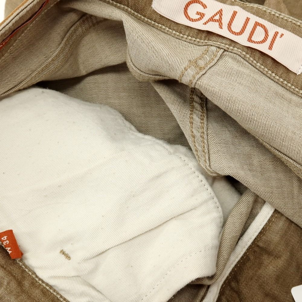 新品ガウディ GAUDI JEANS BRANDO ストレッチ コットン デニムパンツ 【新品】ガウディ GAUDI BRANDO ストレッチ コットン デニムパンツ ダークベージュ【サイズ34】【メンズ】