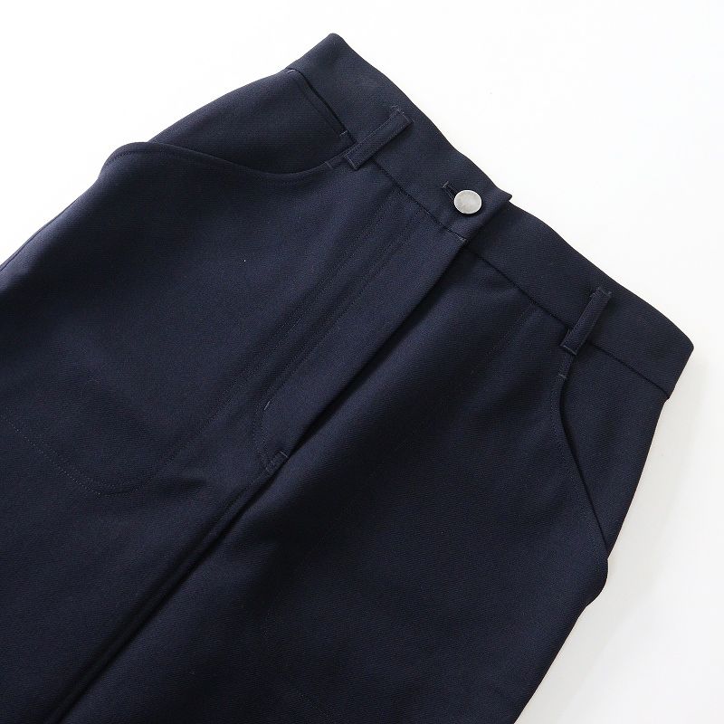 マメクロゴウチ Mame Kurogouchi high waisted wool trapeze skirt