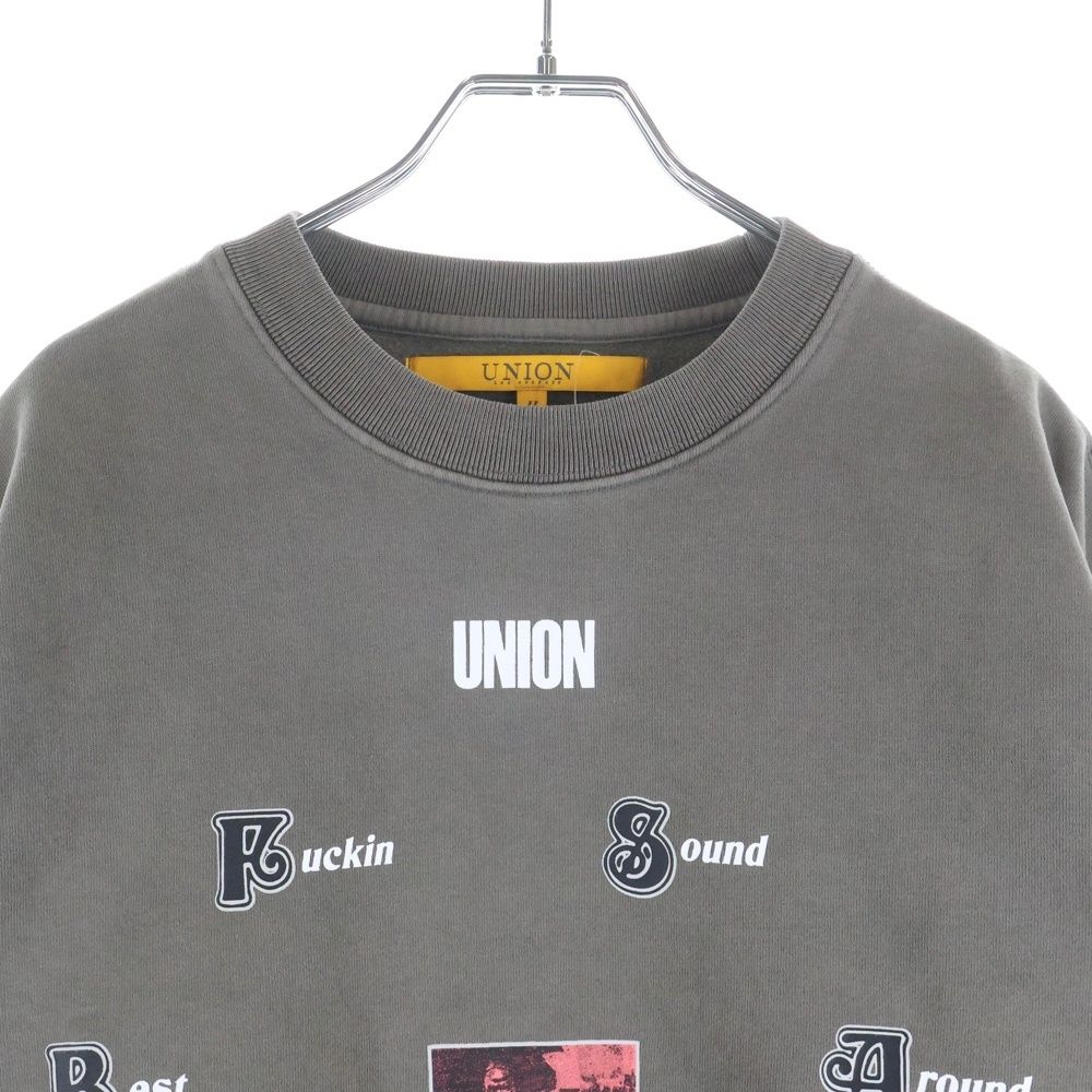 UNION (ユニオン) SOUND CREWNECK サウンド フロントプリント クルー 