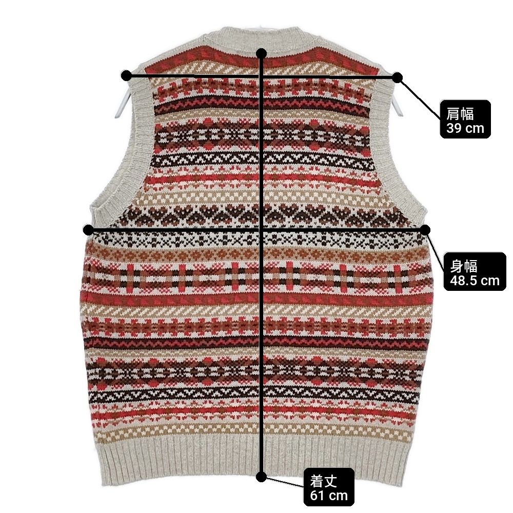 LAURENCE J SMITH フェアアイル クルーネックベスト LAURENCE J.SMITH フェアアイル クルーネックベスト 定価26400円