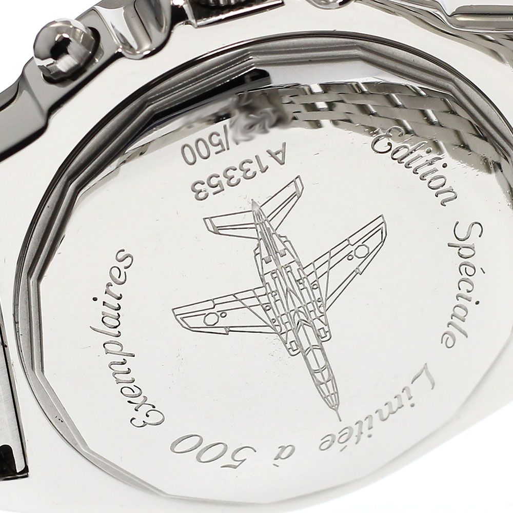  ブライトリング BREITLING A13353 クロノマット ブルーインパルス 500本 自動巻き メンズ _938278 無地シャツ 自動巻き時計 腕時計(アナログ)