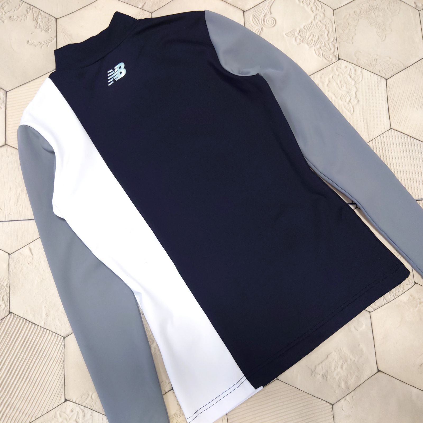 美品 上下セット new balance golf セットアップ モックネック