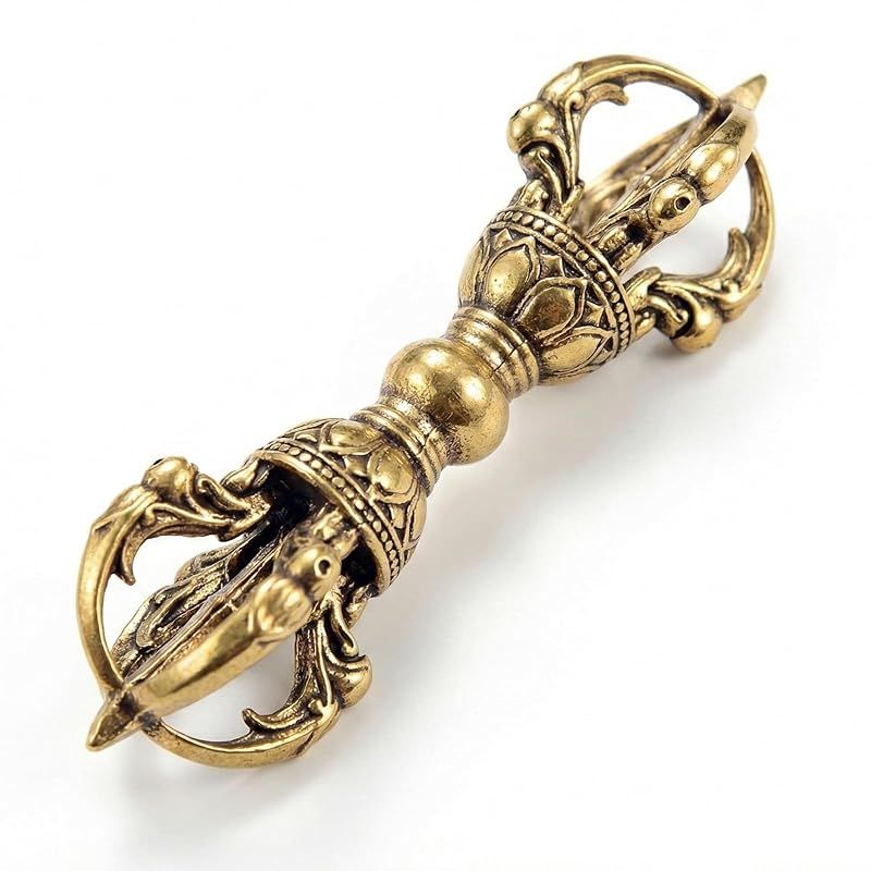 【修縁堂】 金剛杵 真鍮製 法器 法具 魔除け 厄除け 四大明王 五鈷杵 新品】 【厄除け・魔除け】 五鈷杵 真鍮製 密教法具 金剛杵 ヴァジュラ