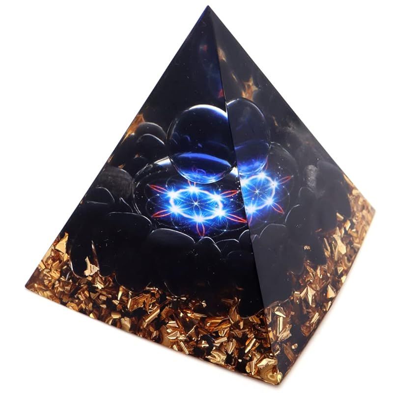 新品】 [GOLD STONE] オルゴナイト ピラミッド 置物 天然石
