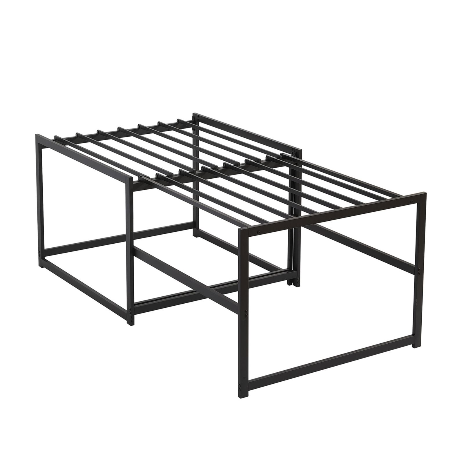 伸長式ベッド 高さ75cm ディベッド シングル パイプベッド 2way 来客用