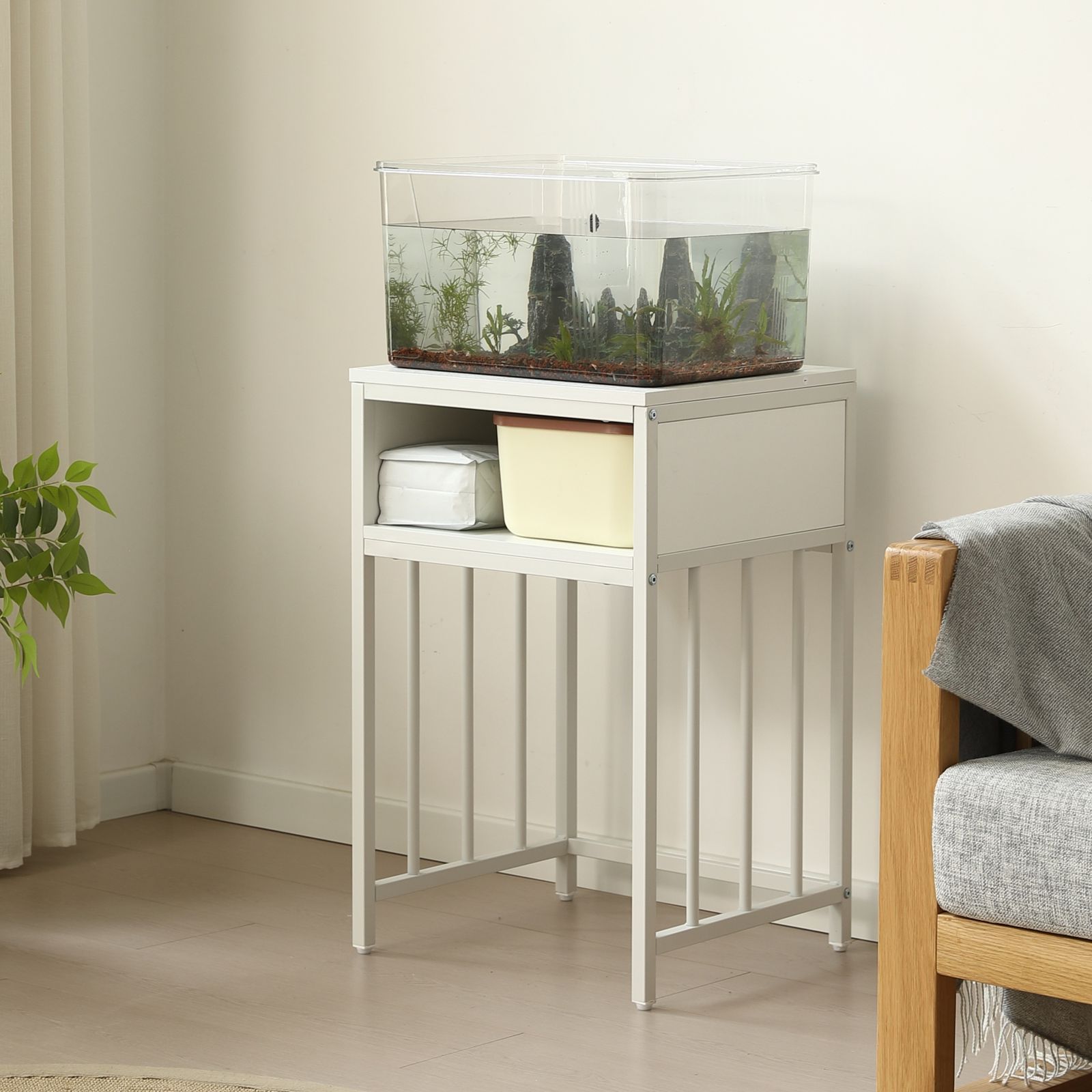 全新品 水槽台 水槽スタンド 45cm*40cm 耐荷重100kg 収納棚 二段