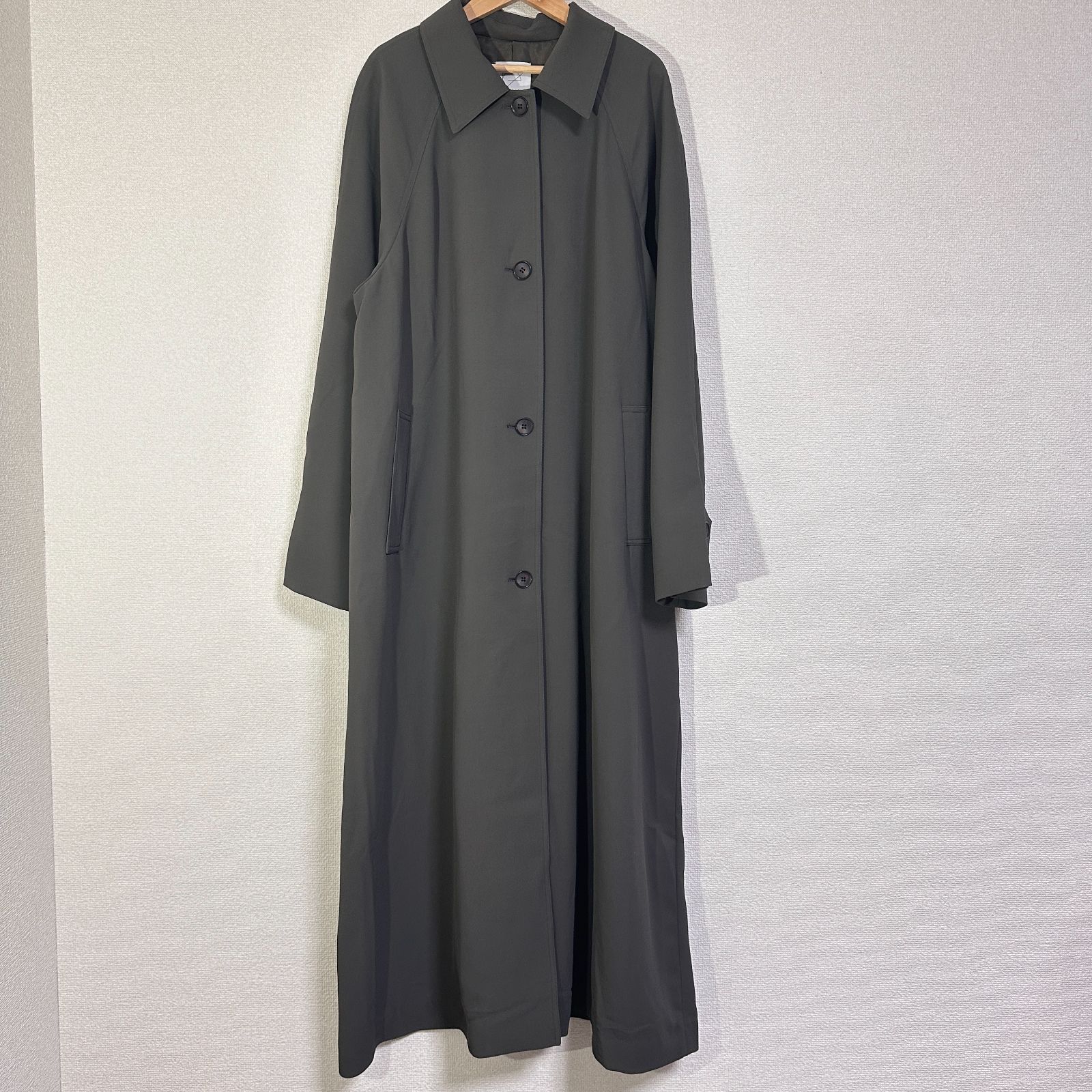 訳あり美品 crewre クルーレ 24SS ドレープステンカラーコート セピア