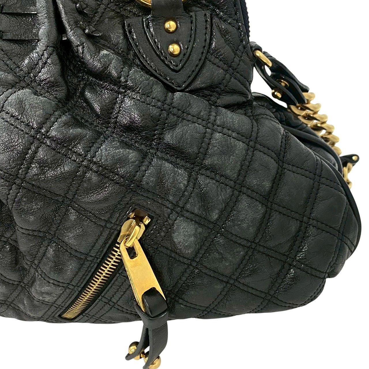 M【MARC JACOBS】セシリア スタムバッグ レザー ブラック/黒 