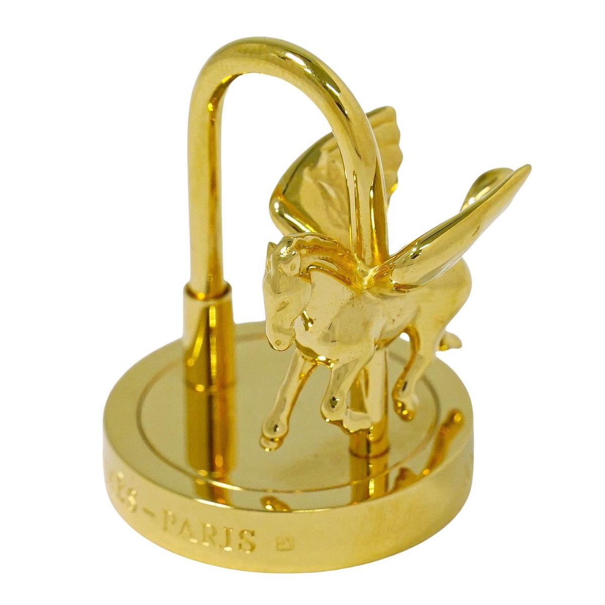 本物 エルメス HERMES ペガサス カデナ チャーム ペンダントトップ GP 