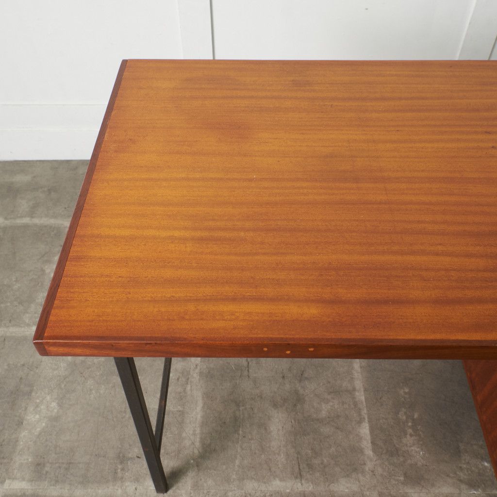 ジャパン ヴィンテージ 片袖 デスク 木製 書斎机 勉強机 パソコン