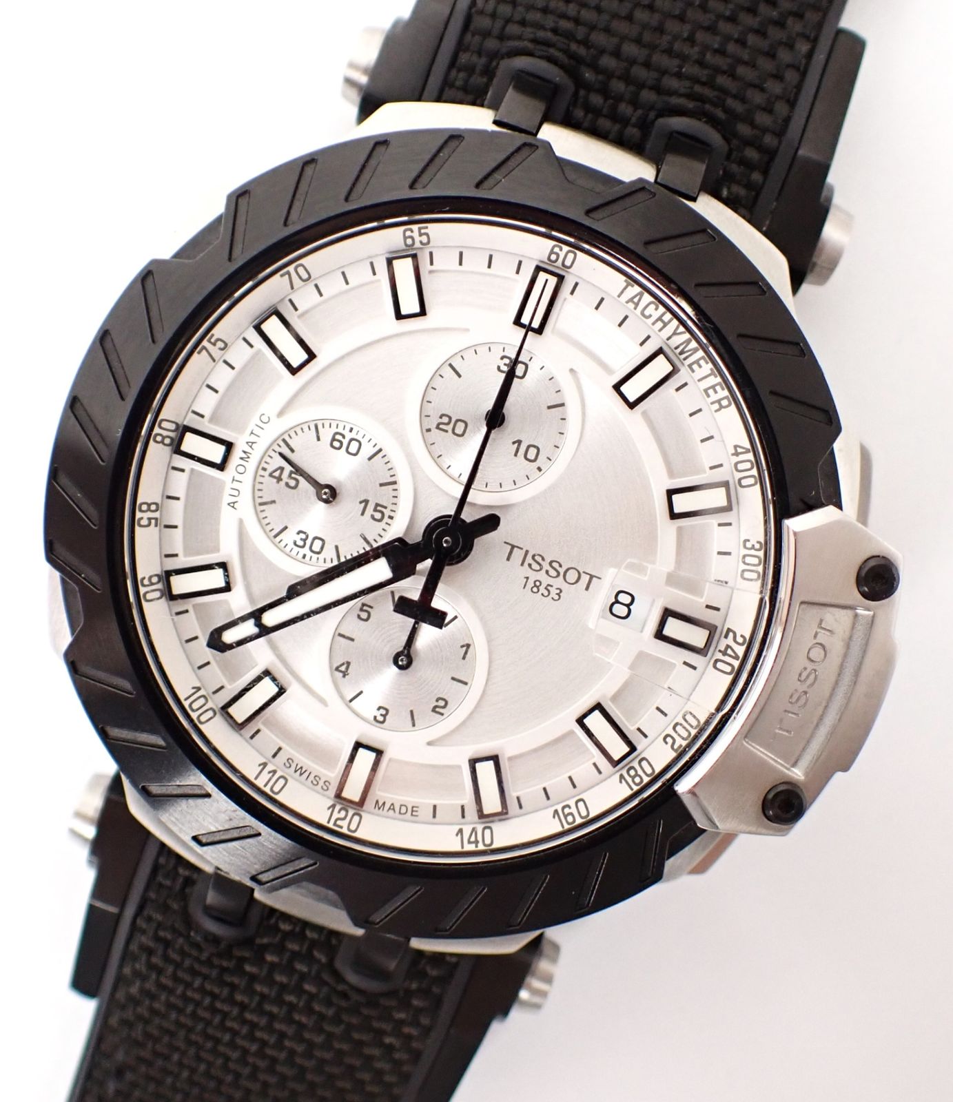 未使用品 TISSOT ティソ Tレースクロノグラフ T115.427.27.031.00 SS|ラバー AT 自動巻き オートマチック メンズ