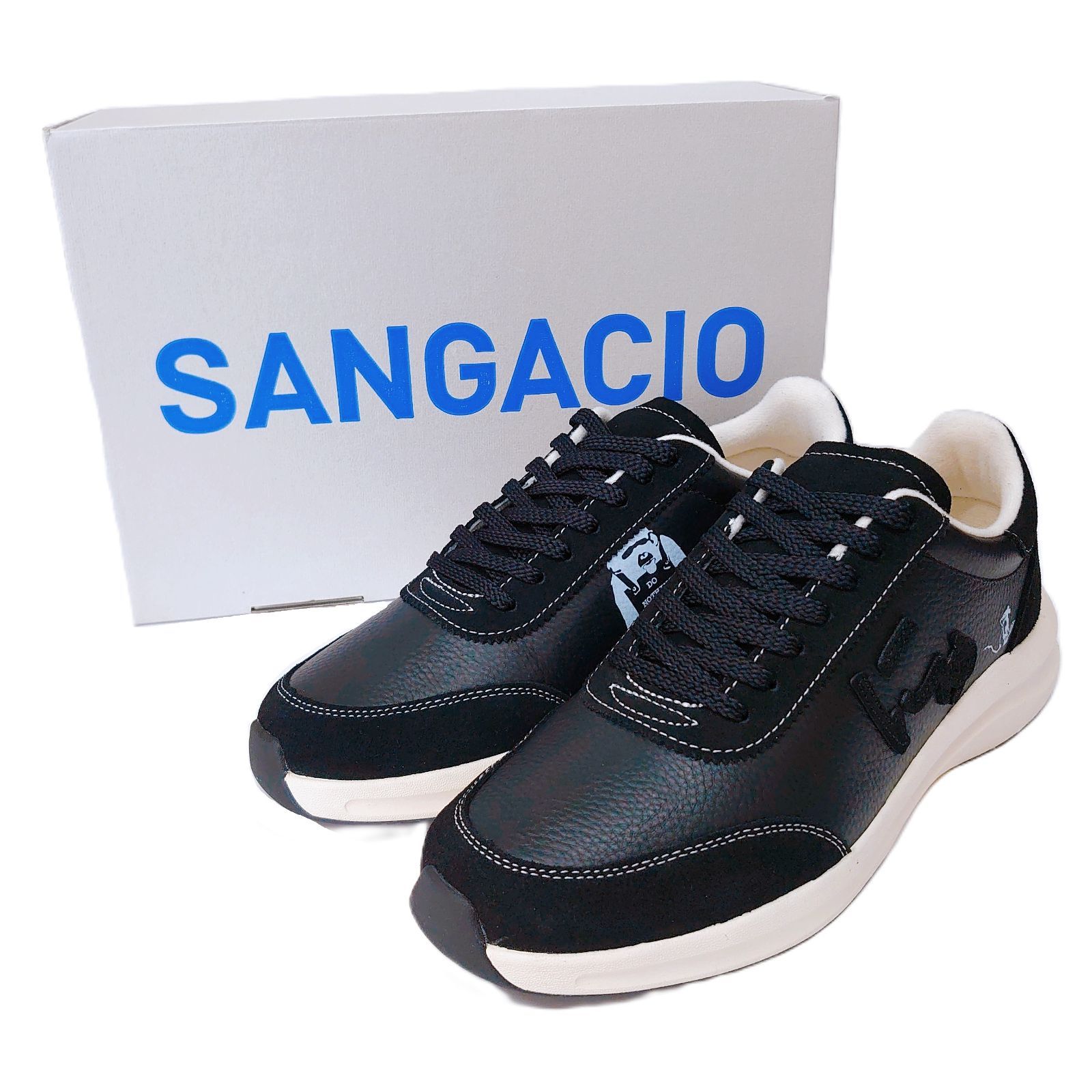 未使用】【27.0cm】SANGACIO にゅ BRANDALISED BLOW BLACK スニーカー