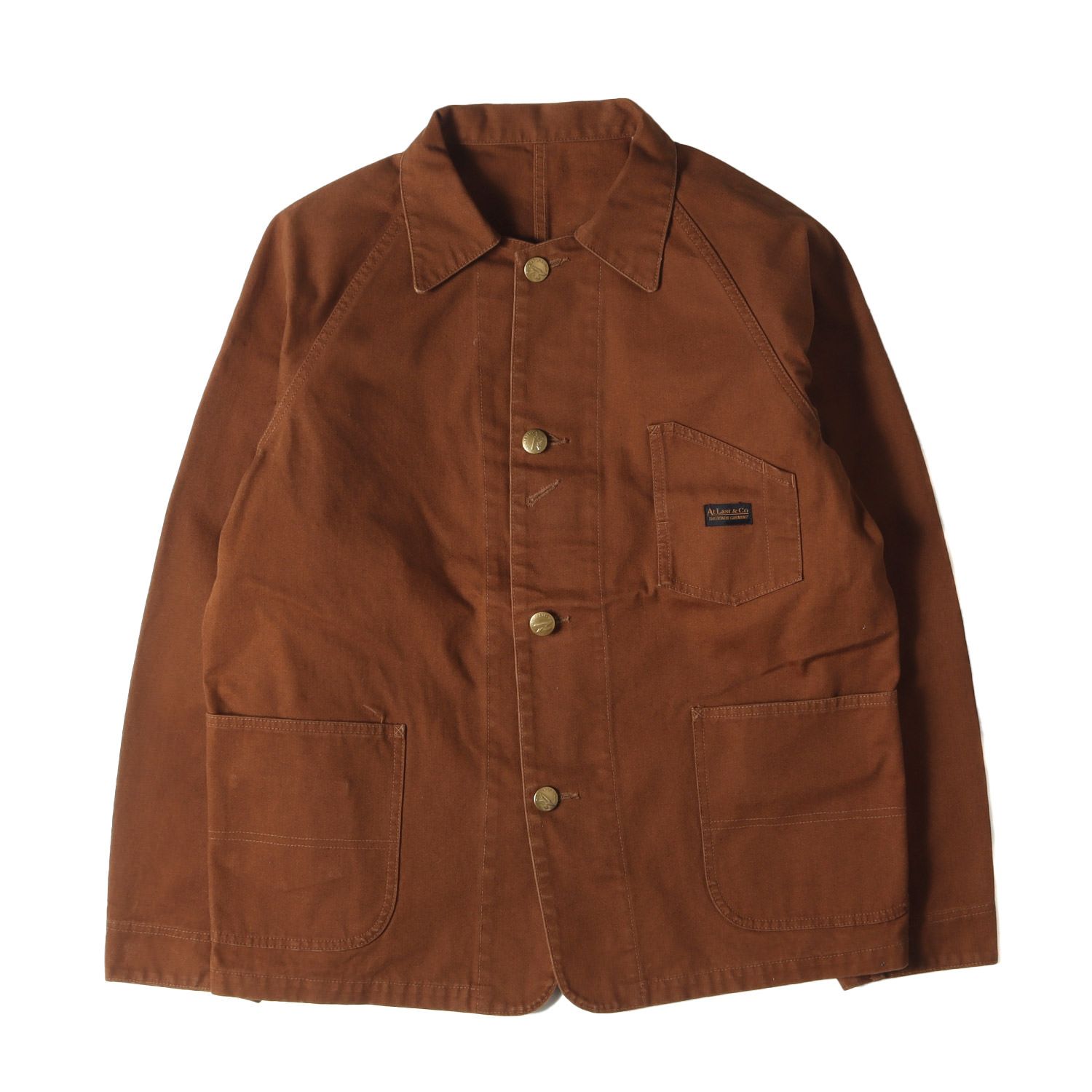 atlast&co カバーオール　ブラウン lot681J サイズ44 At LAST&CO アットラスト ジャケット サイズ:44 チェンジボタン