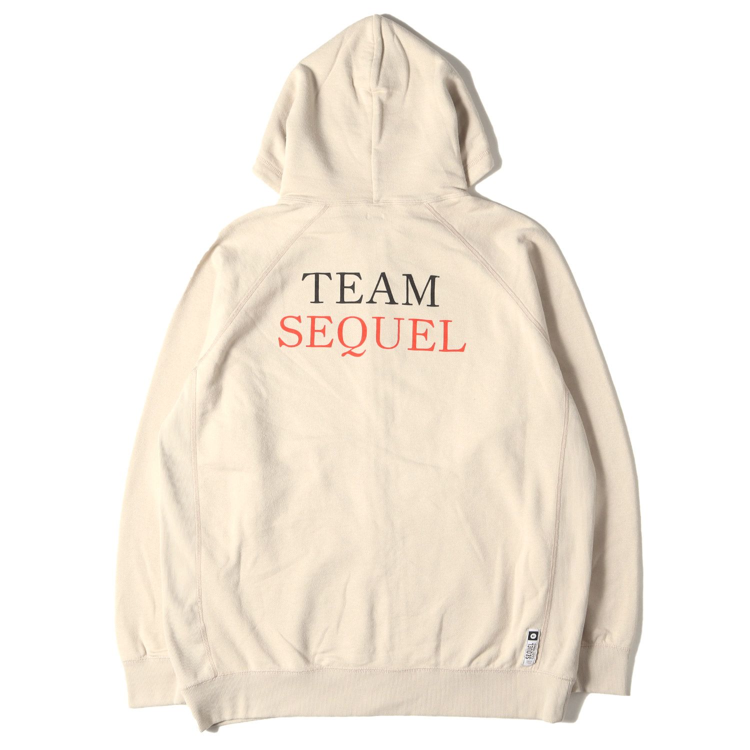 美品 SEQUEL シークエル パーカー サイズ:L 23SS TEAMロゴ ジップ 