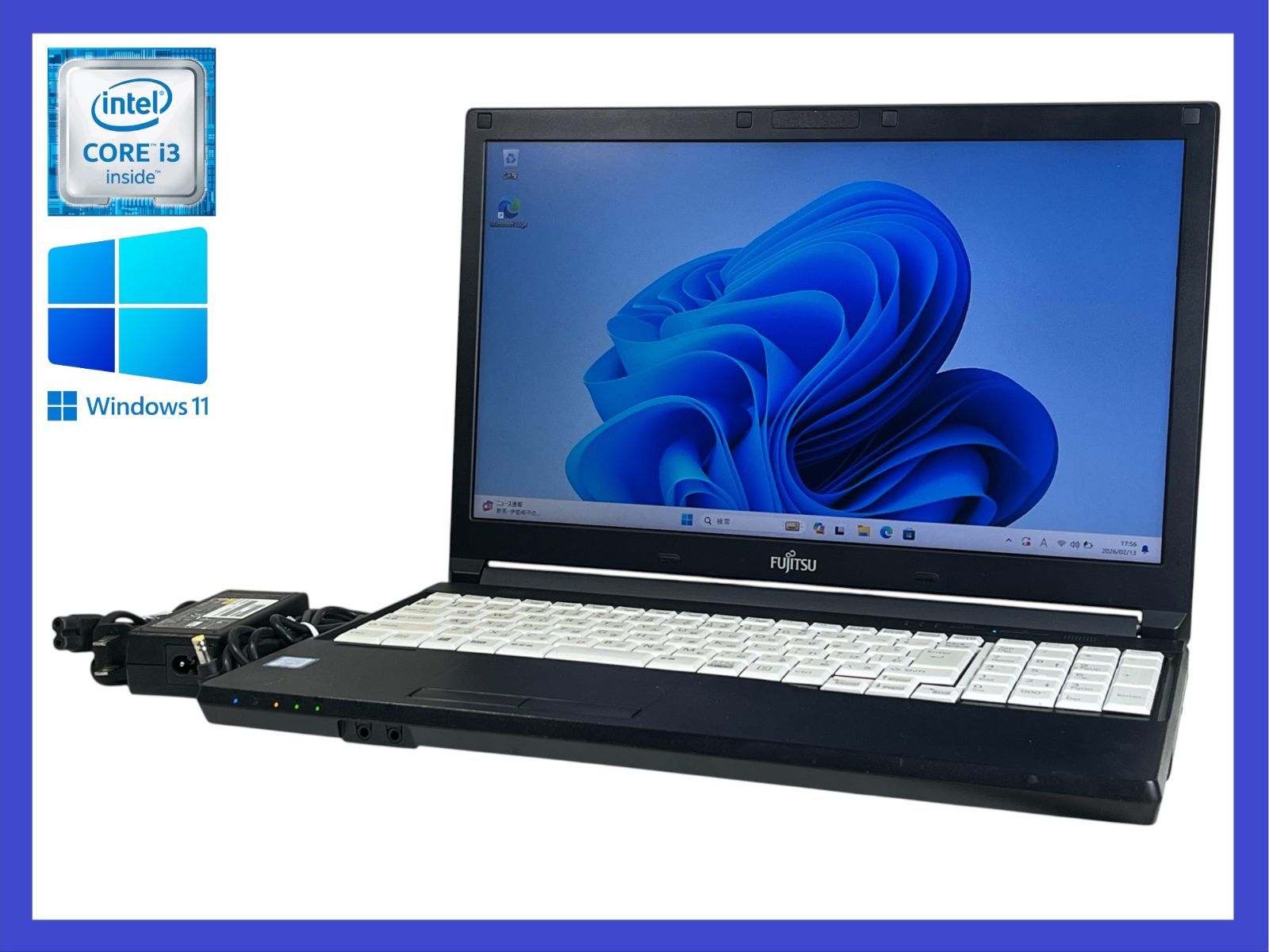富士通 LIFEBOOK A576/RX Core i3-6006U 2.0GHz 4GB DVDスーパーマルチ