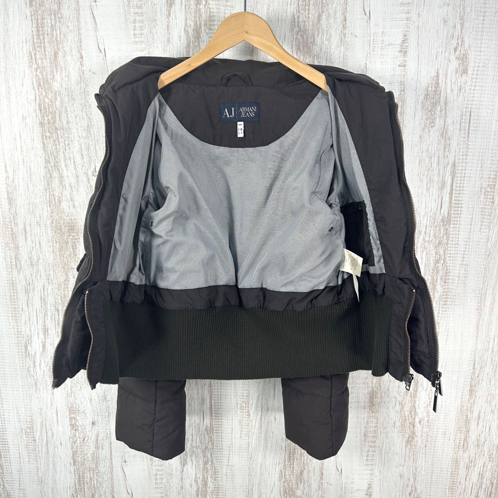 ARMANI JEANS アルマーニジーンズ ボリュームネック ダブルジップ 