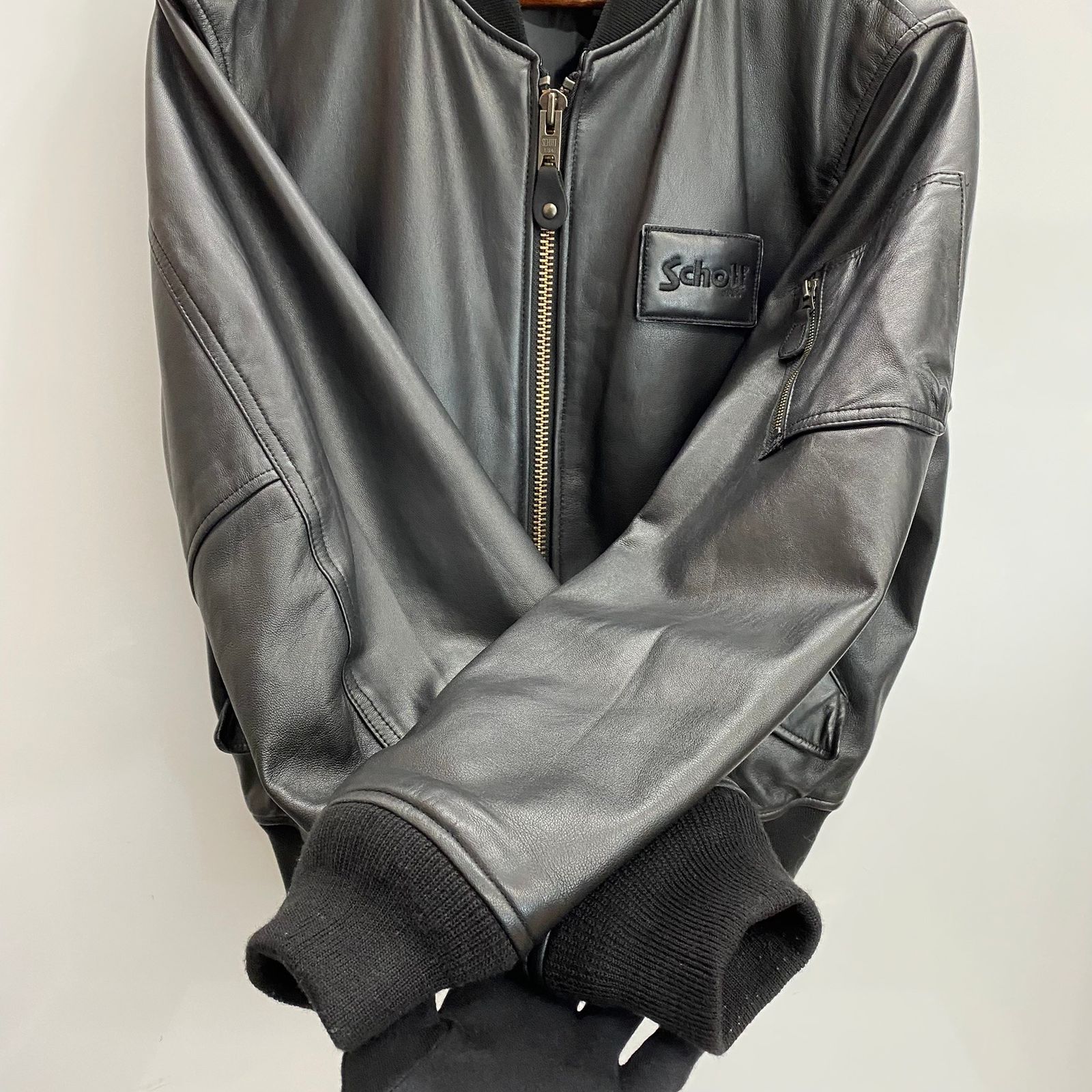 ショット SCHOTT × JOURNAL STANDARD 別注 ラムレザー MA-1 ジャケット