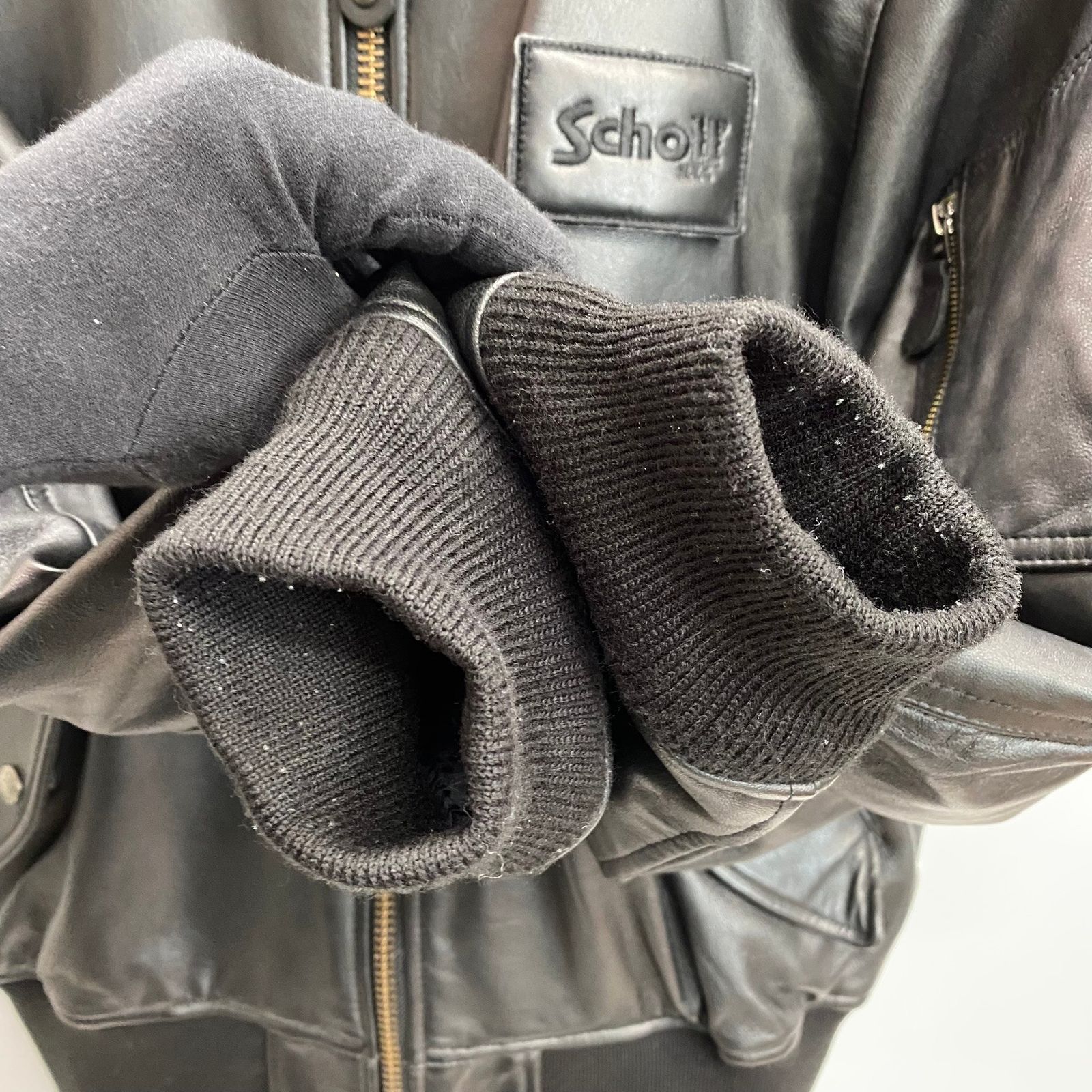ショット SCHOTT × JOURNAL STANDARD 別注 ラムレザー MA-1 ジャケット