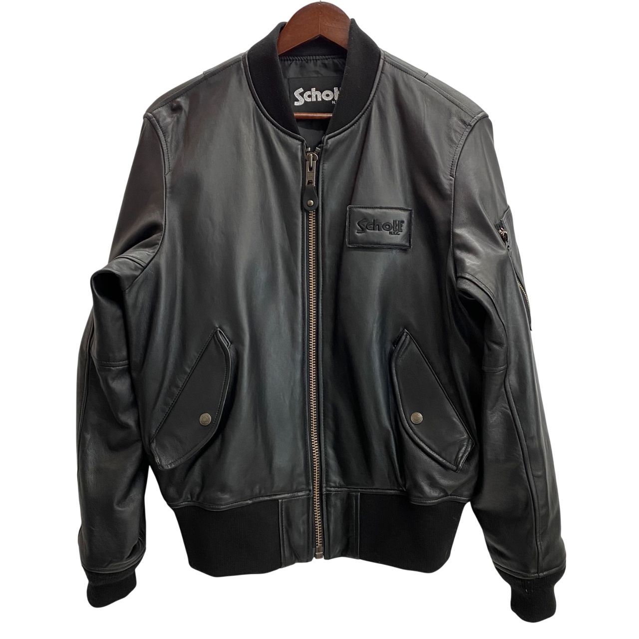 JOURNAL STANDARD別注 Schott MA-1 レザー M サイズ ショット SCHOTT × JOURNAL STANDARD 別注 ラムレザー MA-1 ジャケット