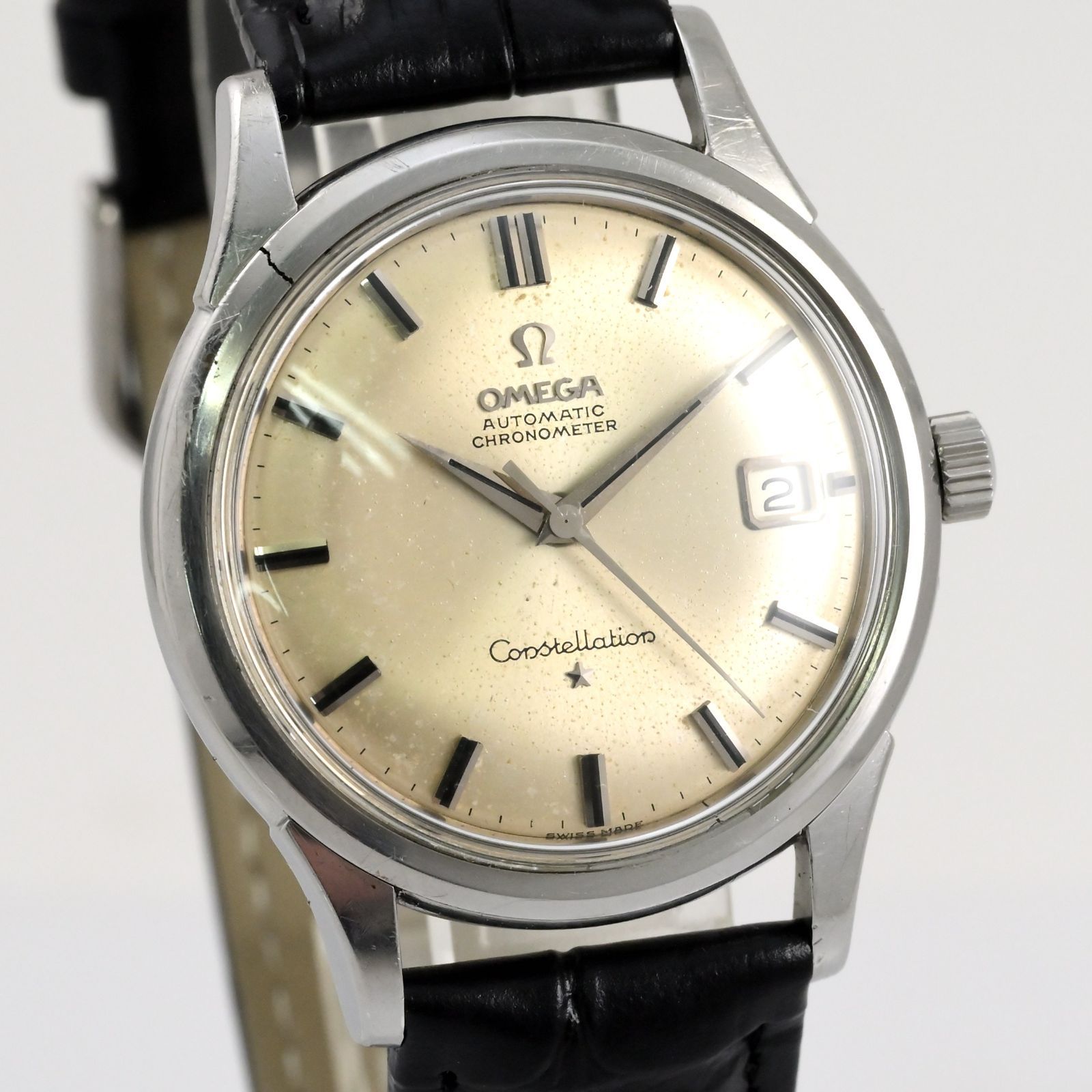 稼働 ヴィンテージ OMEGA コンステレーション オメガ Constellation Automatic Cal.561 Ref.168.001 社外合皮レザーストラップ