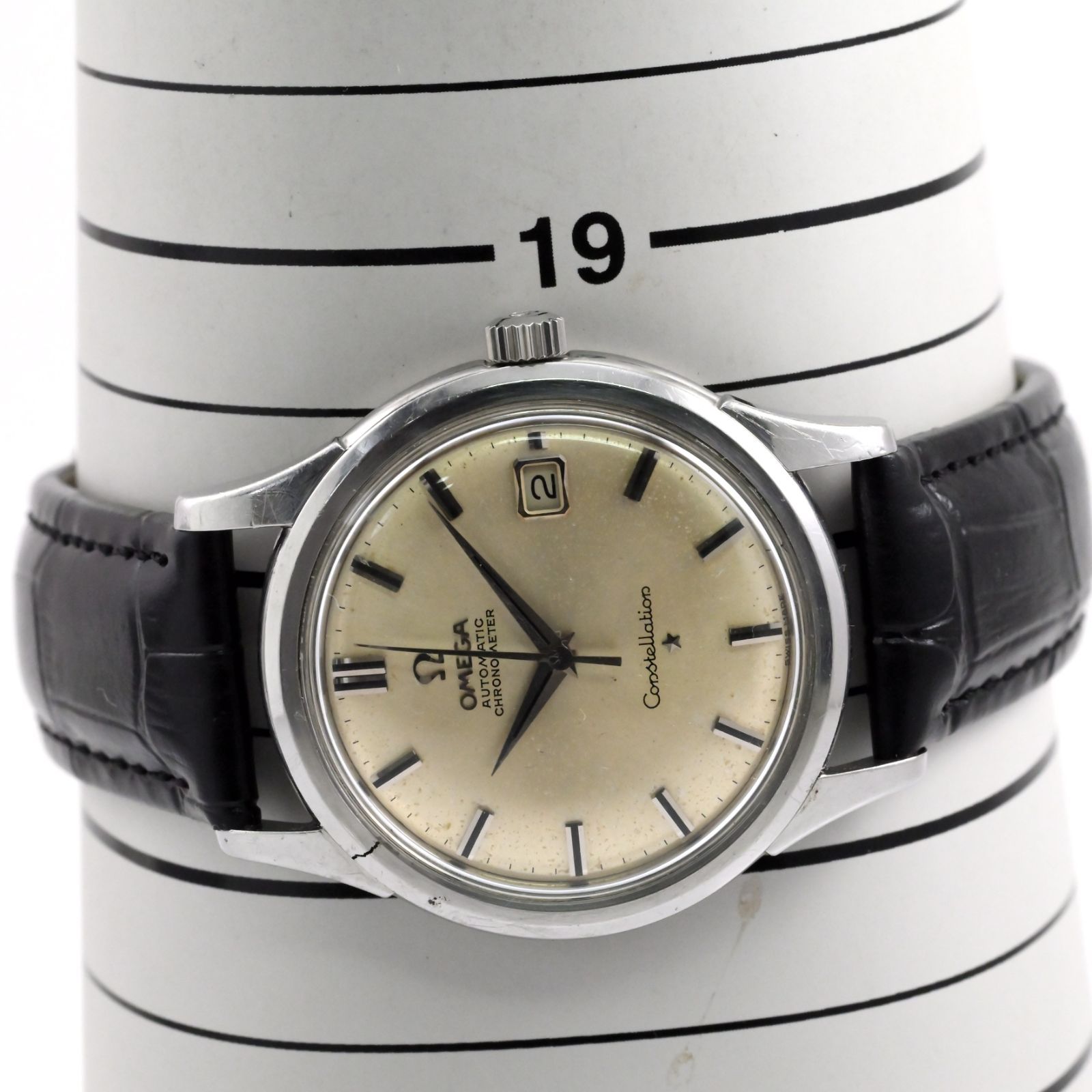  稼働 ヴィンテージ OMEGA コンステレーション オメガ Constellation Automatic Cal.561 Ref.168.001 社外合皮レザーストラップ ストリート系 自動巻き時計 腕時計(アナログ)