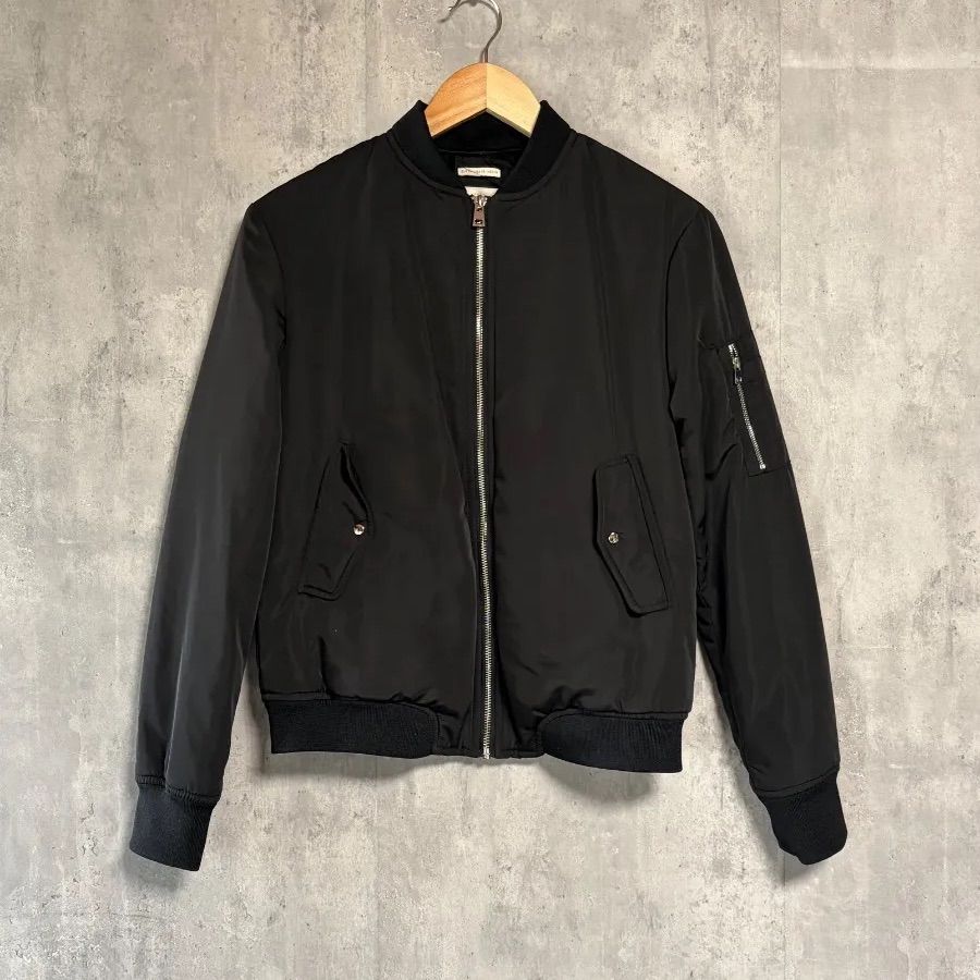 ZARA ザラ MA-1 ブルゾン ボンバージャケット 黒 XS ブラック trf