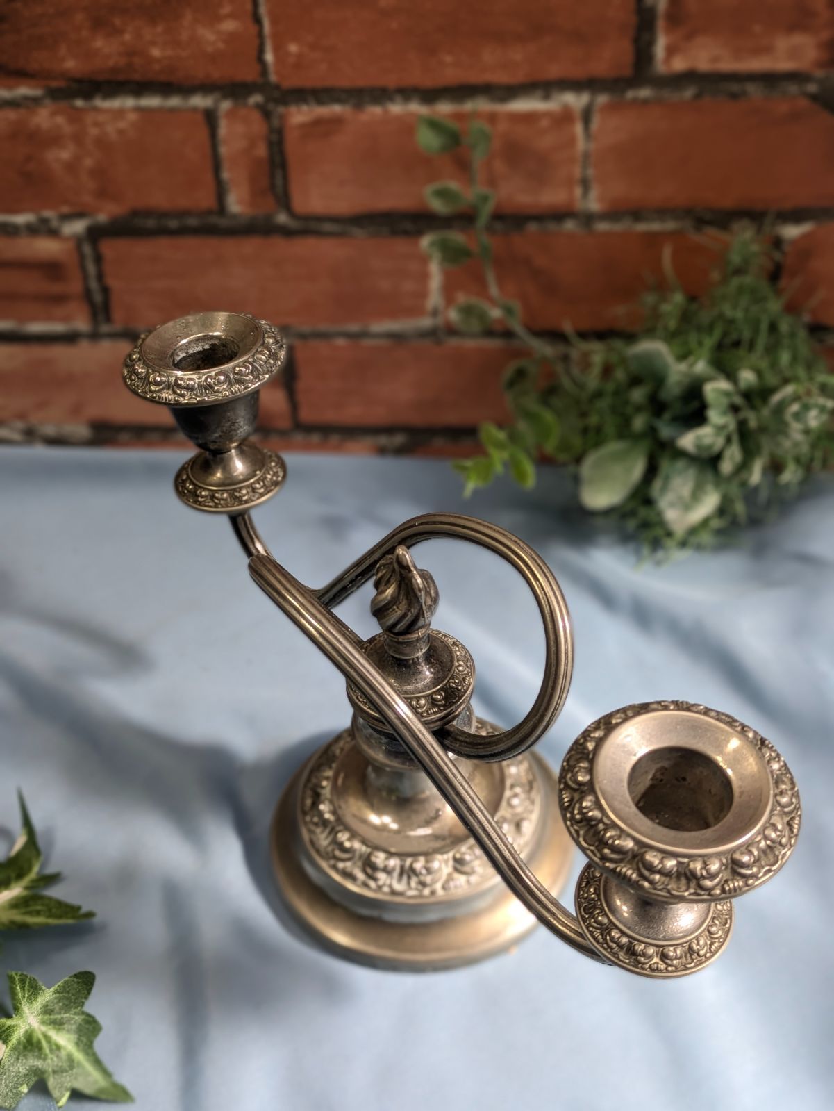 イギリス アンティーク シルバープレート キャンデラブラ キャンドル